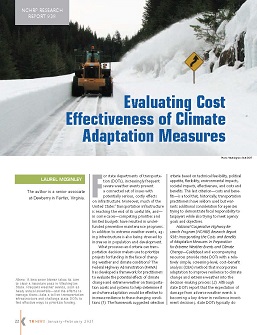 TR News 331 January-February 2021: Evaluating Cost Effectiveness of Climate Adaptation Measures