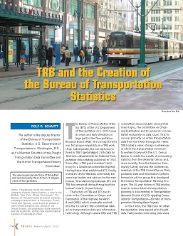 TR News 332 March-April 2021: TRB and the Creation of the Bureau of Transportation Statistics