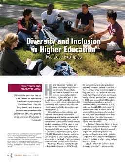 TR News 333 May-June 2021: Diversity and Inclusion in Higher Education: Two Case Examples