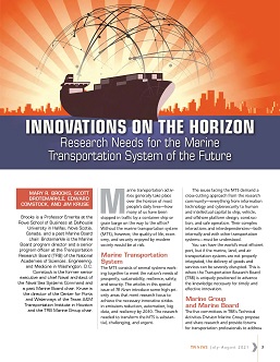 TR News 334 July-August 2021: Innovations on the Horizon: Research Needs for the Marine Transportation System of the Future