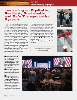 TR News 338 March-April 2022: 2022 TRB Annual Meeting Highlights