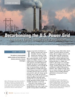 TR News 341: Decarbonizing the U.S. Power Grid: Are Battery Electric Vehicles Part of the Solution