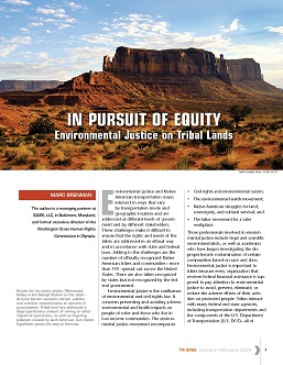 TR News 343: In Pursuit of Equity: Environmental Justice on Tribal Lands