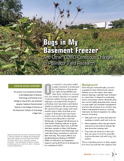 TR News 344: Bugs in My Basement Freezer: And Other COVID-Conscious Changes to Pollinator Field Research