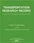  Public Transportation, Volume 5: Planning, Demand Management, and Parking