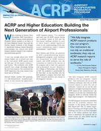 Impacts on Practice: ACRP and Higher Education: Building the Next Generation of Airport Professionals