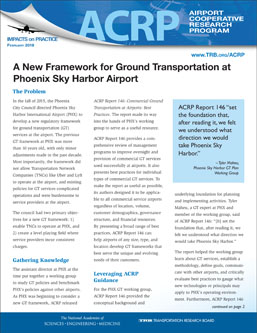 Impacts on Practice: A New Framework for Ground Transportation at Phoenix Sky Harbor Airport