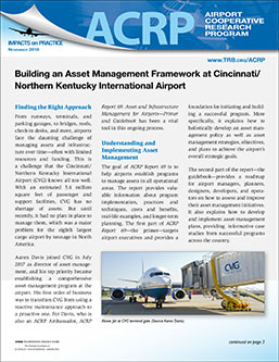 Impacts on Practice: Building an Asset Management Framework at Cincinnati/Northern Kentucky International Airport 