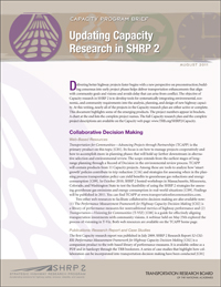 SHRP 2 Capacity Program Brief: August 2011