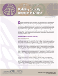 SHRP 2 Capacity Program Brief: December 2010