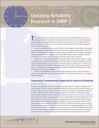 SHRP 2 Reliability Program Brief: January 2011