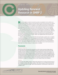 SHRP 2 Renewal Program Brief: December 2010