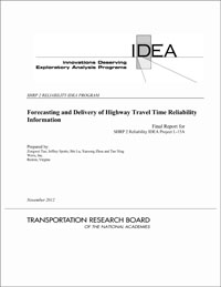 Forecasting and Delivery of Highway Travel Time Reliability Information 