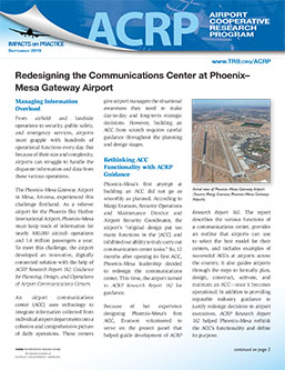 Impacts on Practice: Redesigning the Communications Center at Phoenix–Mesa Gateway Airport