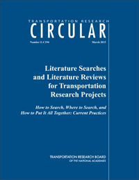 Literature Searches and Literature Reviews for Transportation Research Projects