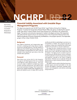 Potential Liability Associated with Unstable Slope Management Programs