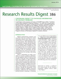 Continuing Project to Synthesize Information on Highway Problems: 2014