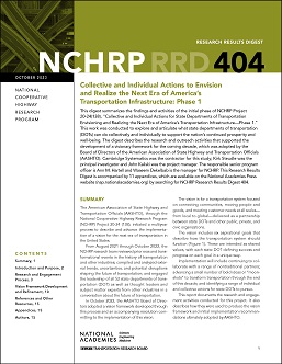 Collective and Individual Actions to Envision and Realize the Next Era of America’s Transportation Infrastructure: Phase 1