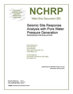 Seismic Site Response Analysis with Pore Water Pressure Generation: Resources for Evaluation