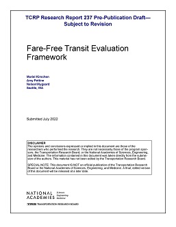 Fare-Free Transit Evaluation Framework