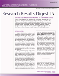 Synthesis of Information Related to Airport Practices: 2012