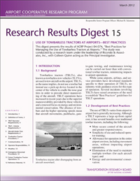 Use of Towbarless Tractors at Airports—Best Practices