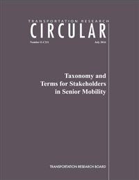 Taxonomy and Terms for Stakeholders in Senior Mobility 