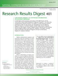 Continuing Project to Synthesize Information on Highway Problems: 2017