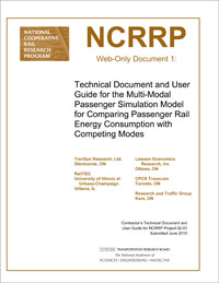 Technical Document and User Guide for the Multi-Modal Passenger Simulation Model for Comparing Passenger Rail Energy Consumption with Competing Modes